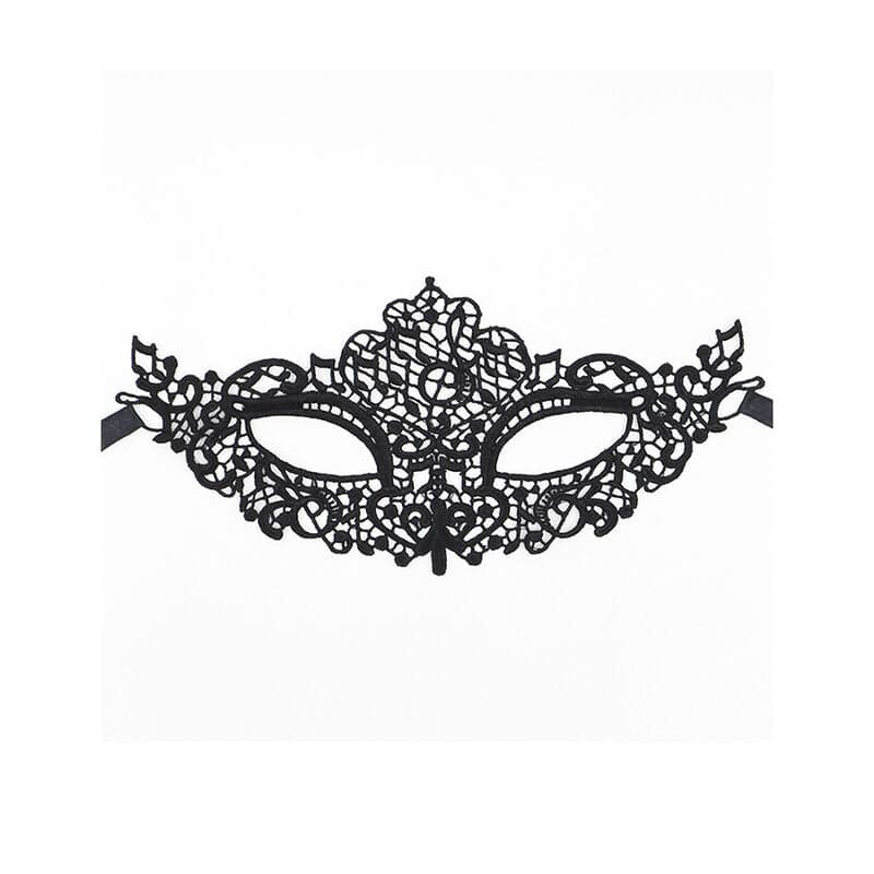 QUEEN LINGERIE - MSCARA DE RENDA PRETA MODELO 1