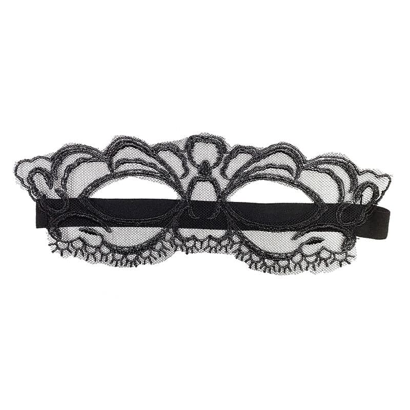 QUEEN LINGERIE - MSCARA DE RENDA FINA PRETA