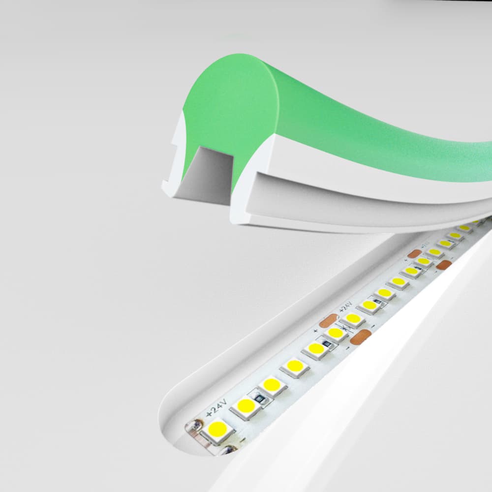 Ledme Capa de Silicone Next Generation 8X10 Para Fitas LED 50 Metros Verde claro