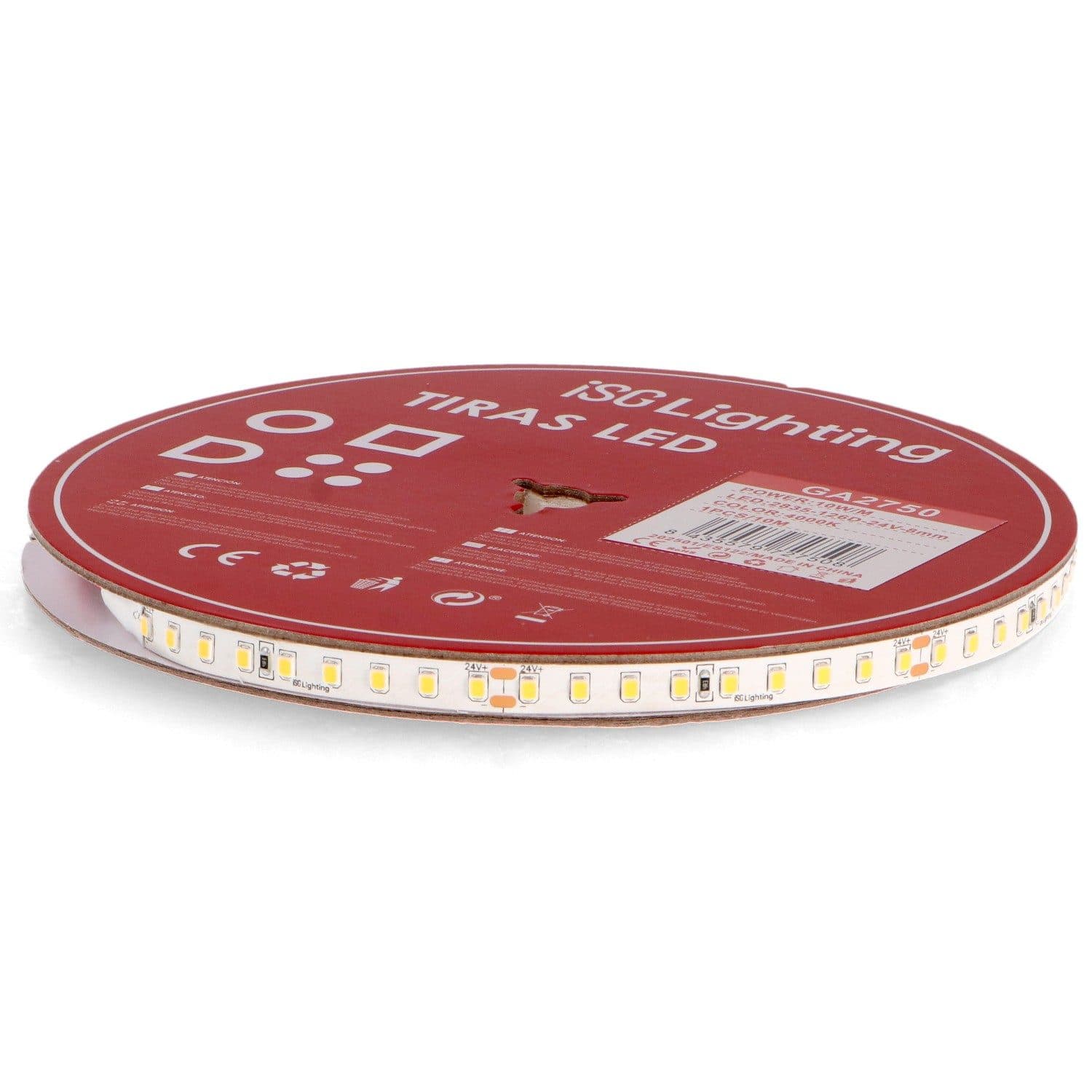 Fita Led 24V Dc Smd2835 High Lumen 10W/m 6000K - 10 Metros