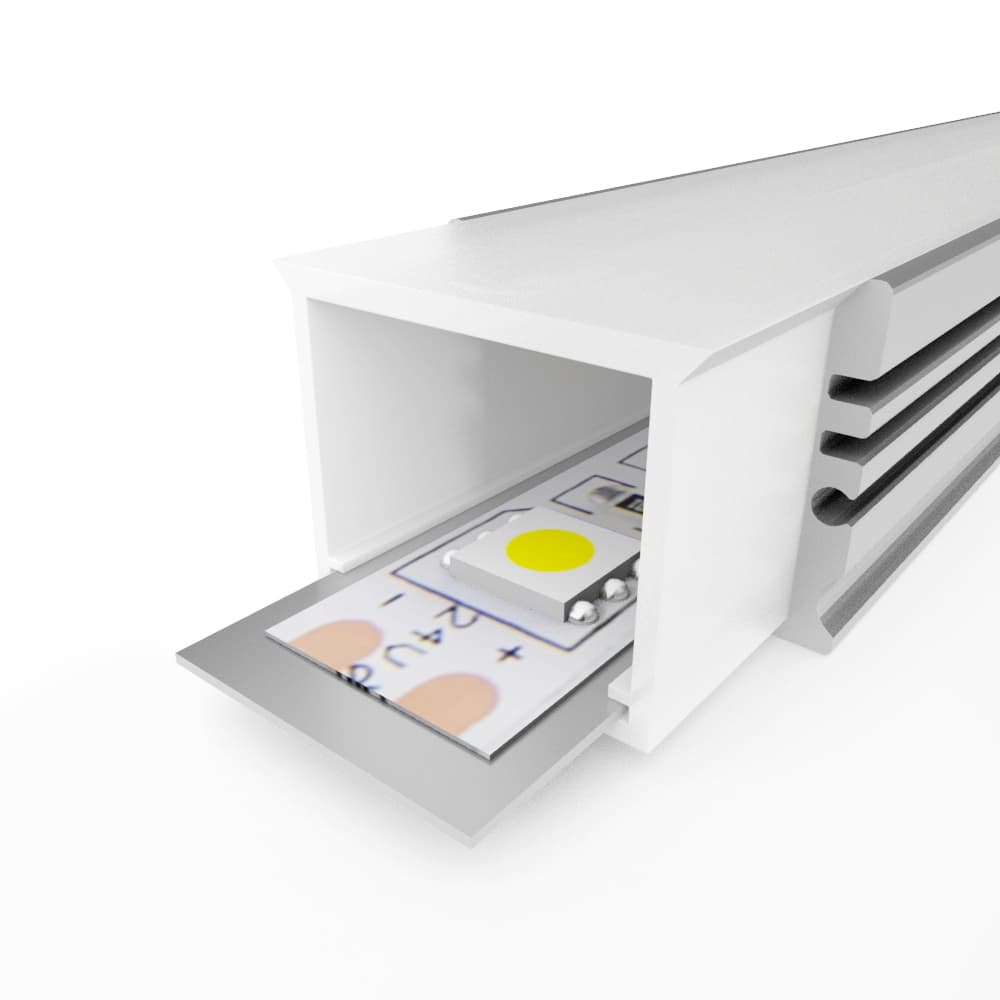 Ledme Perfil de alumínio U 2 metros para RGB Led Neon 24V/220V