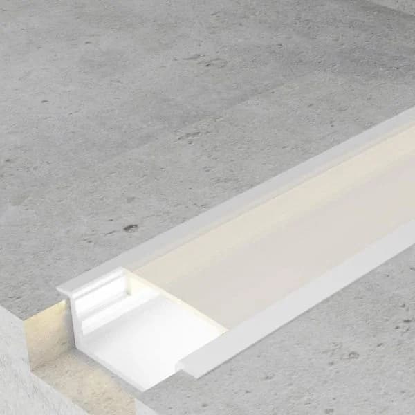 Ledme Perfil de Aluminio Long Branco Lacado 2 Metros