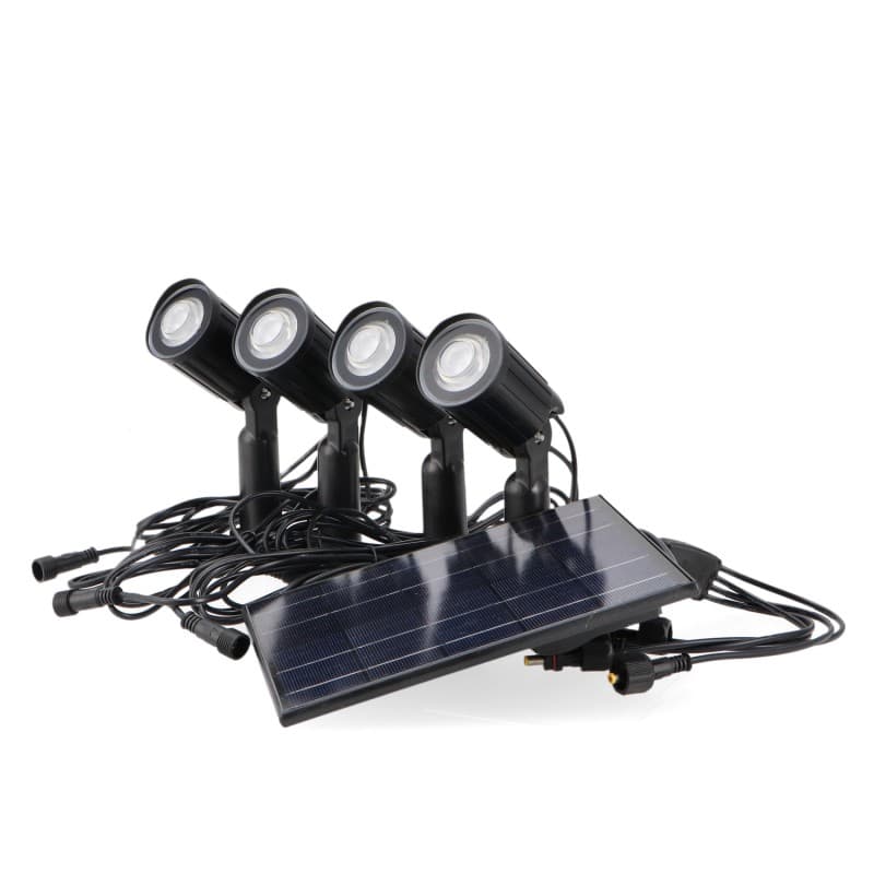 Ledme Kit de 4 Projetor es Solares LED com Spike Roxi 3000K