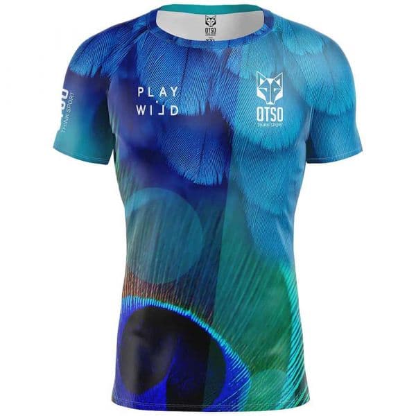 Otso Blue Birds Short Sleeve T-shirt Azul XL Homem