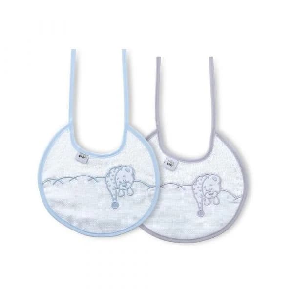 Interbaby 2 Babetes 100% Algodão Cinza & Azul e