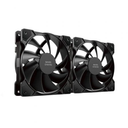 Ventoinha 120mm Mars Gaming MF-PWMX2 Pretas (Pack 2) - 8435693103707