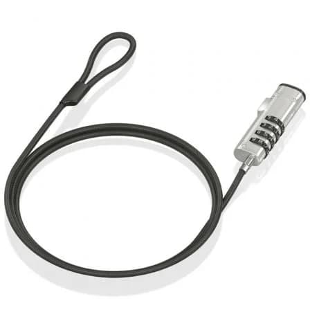 Aisens ASLK-D50N05-BK Cabo de Segurança Tipo Nano com Fechadura de Combinação de 4 Dígitos 1,5m Preto