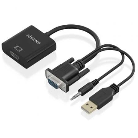 Vention Conversor VGA para HDMI Adaptador com Áudio e Alimentação USB Preto 20cm