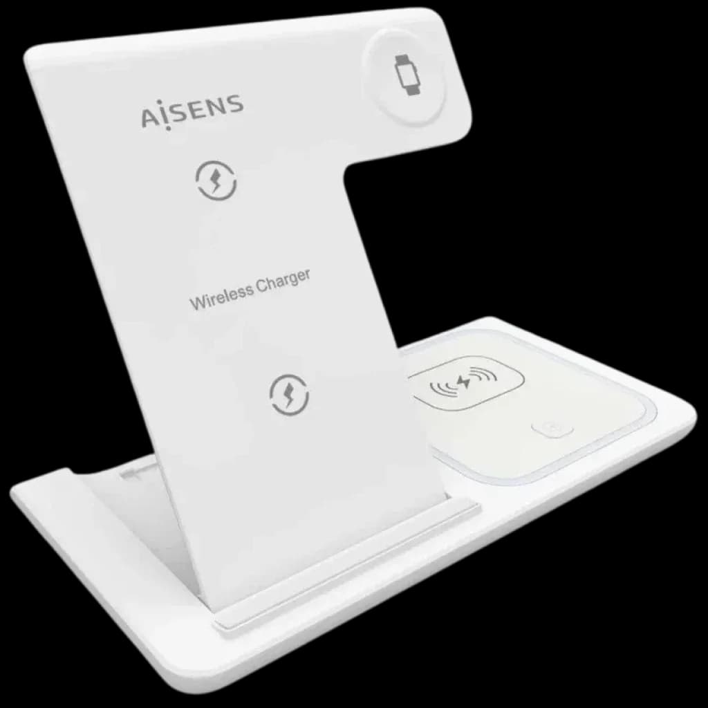 AISENS Carregador Wireless 3-em-1 15W Branco
