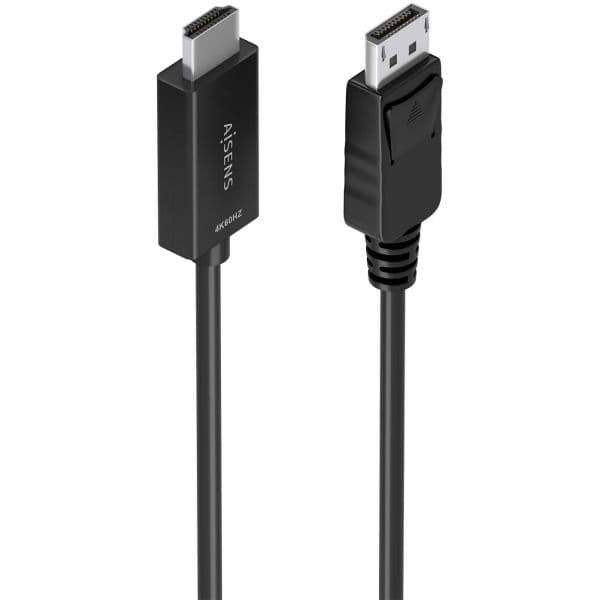 AISENS A125-0892 Cabo Conversor DisplayPort para HDMI 4K 60Hz Preto 1m