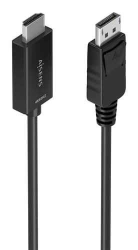 AISENS A125-0892 Cabo Conversor DisplayPort para HDMI 4K 60Hz Preto 1m
