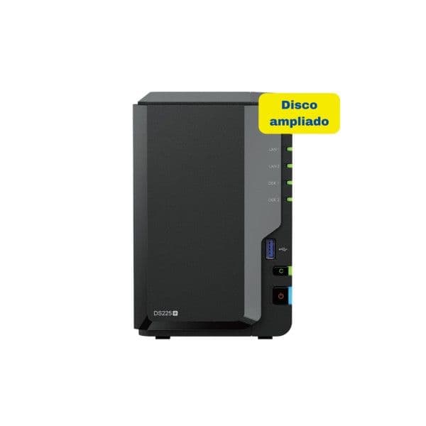 NAS Synology DS225 Plus 8TB 2 Baías 2GB DDR4 2.5GbE Hot Swap