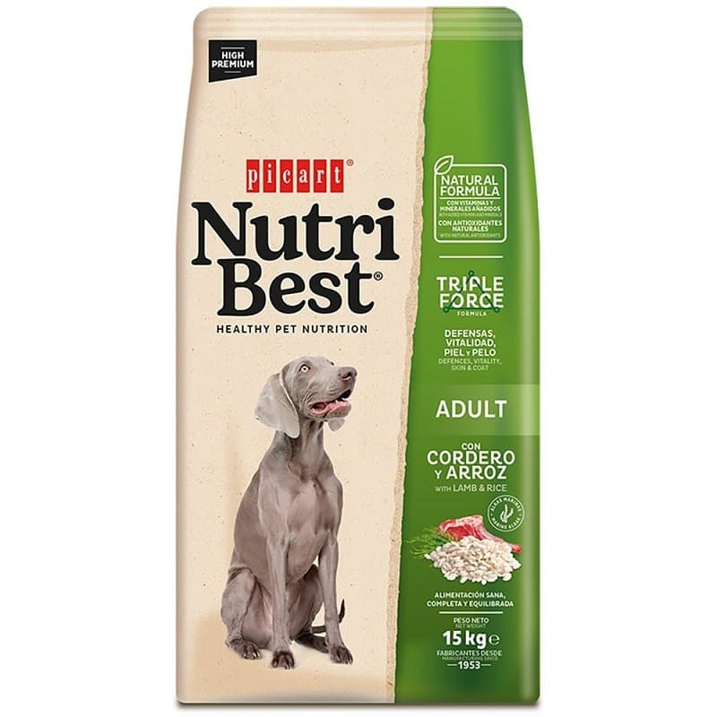 Picart Nutribest Premium Adult Lamb & Rice 15Kg