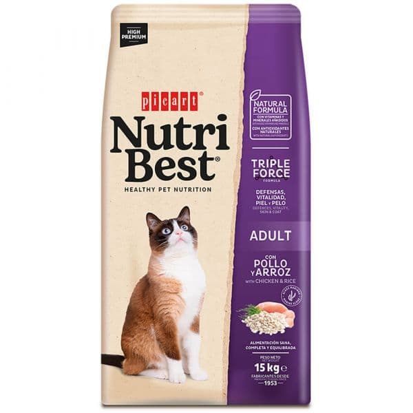 Picart Nutribest Premium Adult Chicken & Rice Cat 15Kg