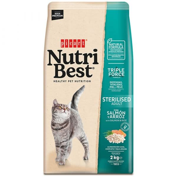 Picart Nutribest Adult Sterilized Salmon & Rice Cat 2Kg