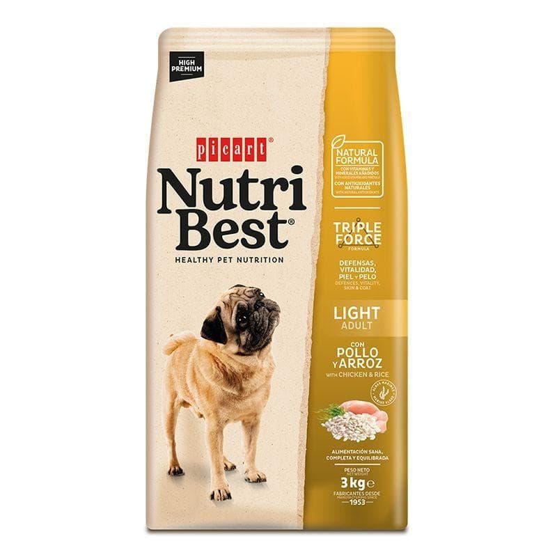 Picart Nutribest Premium Light Chicken & Rice 15Kg