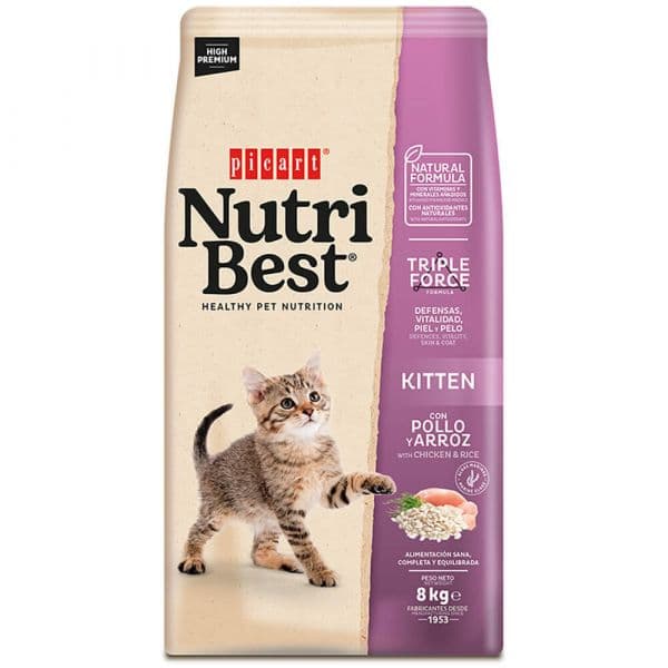 Picart Nutribest Premium Kitten Chicken & Rice 8Kg