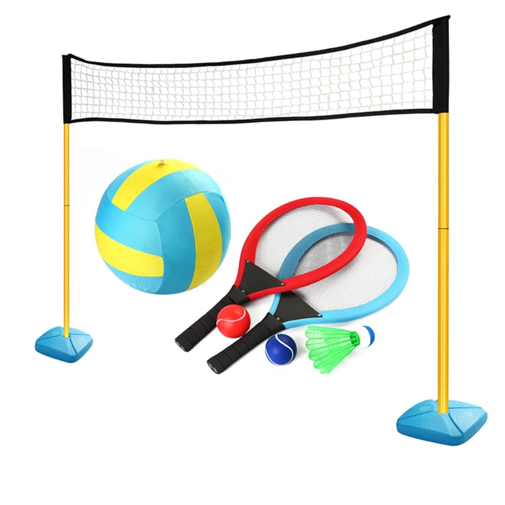 Conjunto Jumbo 3 em 1: Voleibol, Ténis e Badminton