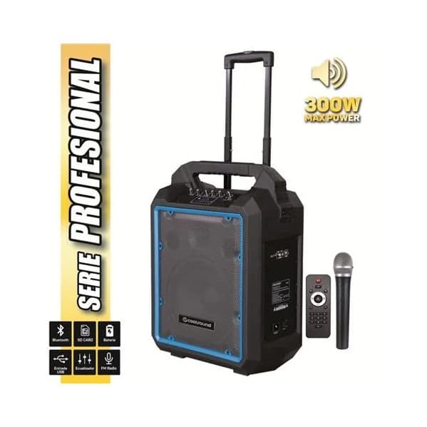 Coluna Auto-amplificado Pro300 10" 300w C/ Bateria - CS0184