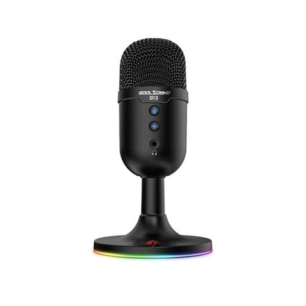 Coolsound Microfone Gaming G13 USB Cancelamento de Ruído RGB