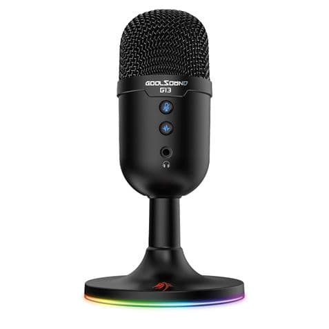 Coolsound Microfone Gaming G13 USB Cancelamento de Ruído RGB