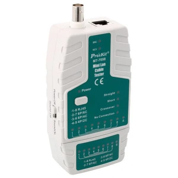 Pro's Kit Testador de Rede RJ11 e Coaxial BNC (LED) - MT-7058