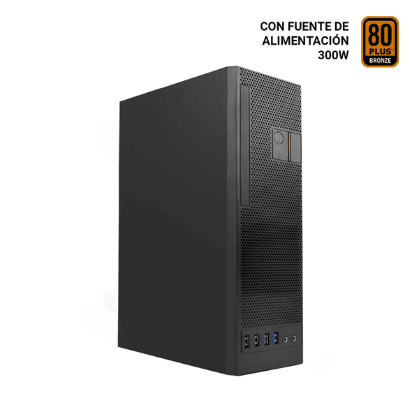 CAJA MICROATX COOLBOX T360 NEGRA SLIM FTE 300 W