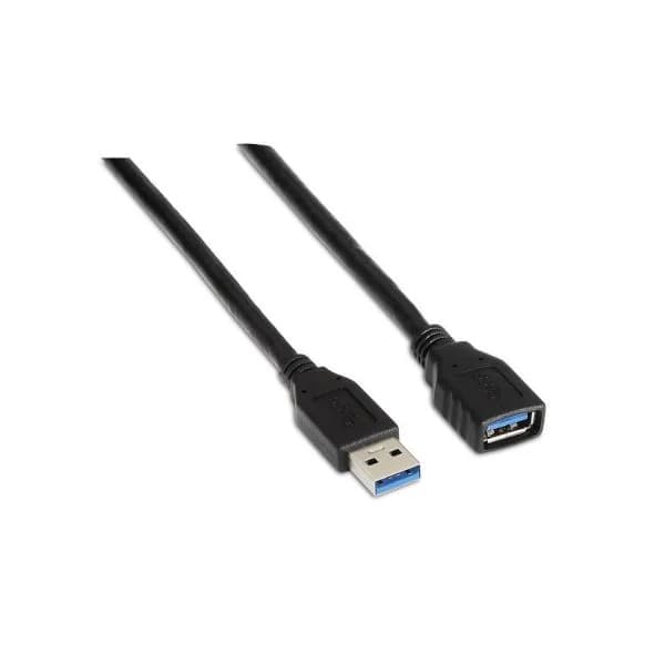 Aisens Cabo usb 3,0 Macho - Fêmea Preto (1 M) - A105-0041