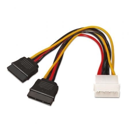 Aisens Cabo de Alimentação Molex (4-pin) Macho - 2x Sata 15-pin Macho 20cm - A1310161