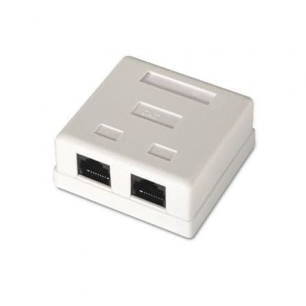 Aisens A139-0302 Roseta de Rede RJ45 Cat.6 UTP 2 Portas Branco