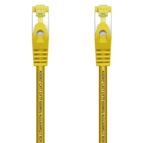 AISENS Cabo de Rede RJ45 LSZH CAT.7 SFTP AWG26 AMARELO 0.25M A146-0472