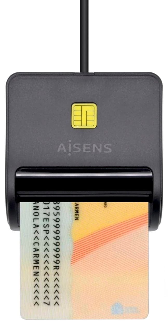 Aisens Leitor de Cartões Inteligente Dni 2.0 Black - ASCR-SN01-BK