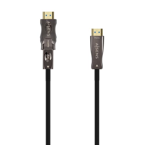 Aisens A153-0648 Cabo HDMI v2.1 AOC Desmontável Ultra Alta Velocidade HEC 8K@60Hz 4K@120Hz 4:4:4 48Gbps 50m Black