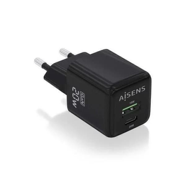 Aisens ASCH-20W2P011-BK Carregador GaN 20W Preto