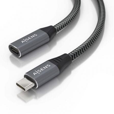 Aisens A107-0761 Cabo USB-C 3.2 Gen2x2 20Gbps 8K@30Hz 5A/100W 1.5m Cinzento