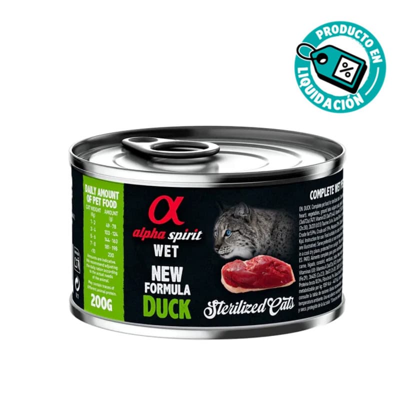 Alpha Spirit Húmedo Lata 200 gr para Gatos Esterilizados