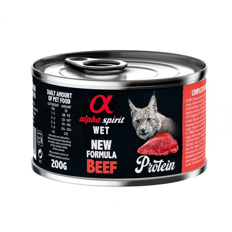 Alpha Spirit Húmedo Lata Protein para Gatos 200gr