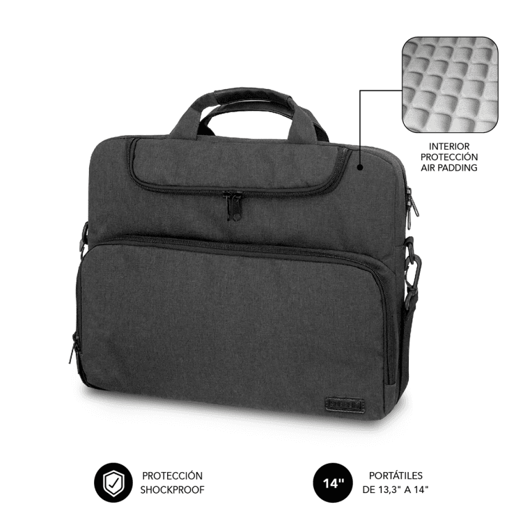 Subblim Mala para Portátil Air Padding 14" Cinzento Escuro - 8436586742195