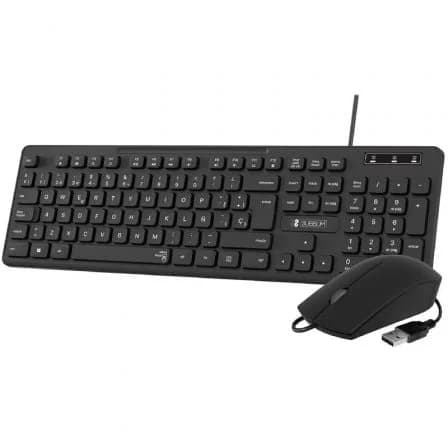 Teclado Subblim Pack Business Slim e Rato 1200DPI Preto (Teclado Espanhol)