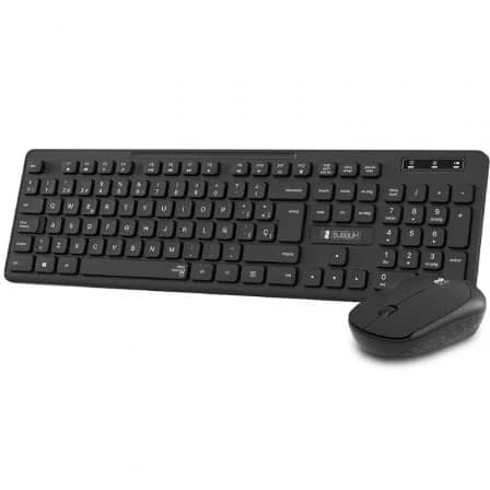 Teclado Subblim Pack Business Slim e Rato Sem Fios Preto (Teclado Espanhol)