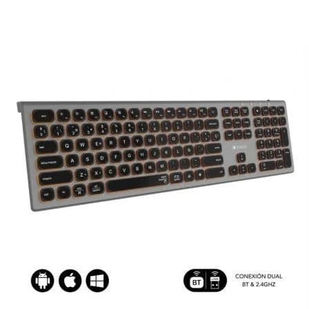 Teclado Inalâmbrico SUBBLIM / Gris e Preto / PE11505109