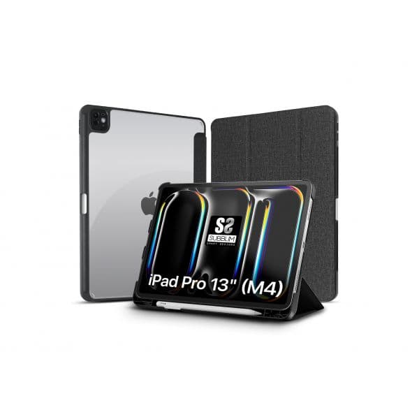 Subblim Capa Clear Shock Case para iPad Pro 12.9 polegadas M4 Preto/Transparente