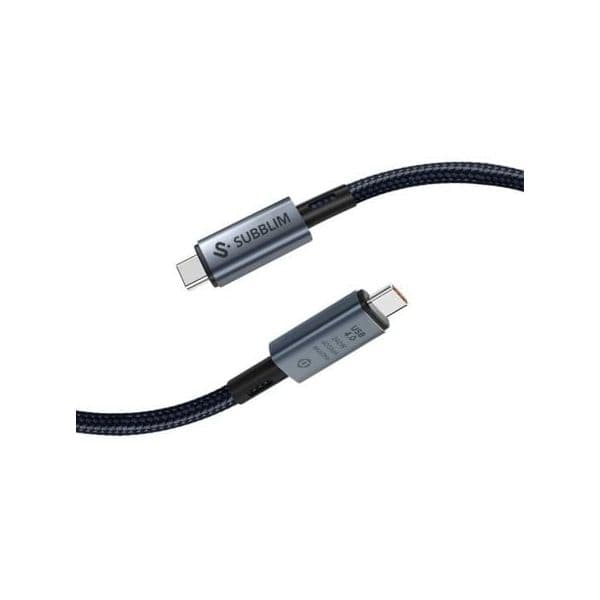 Subblim High Cable Cabo USB 4.0 Tipo-C 40Gbps 240W 8K Thunderbolt 1.5m Preto