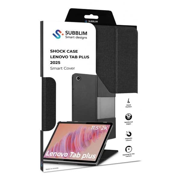 SUBBLIM Capa Folio Shock Case para Lenovo Tab Plus 2025 11.5" Preta