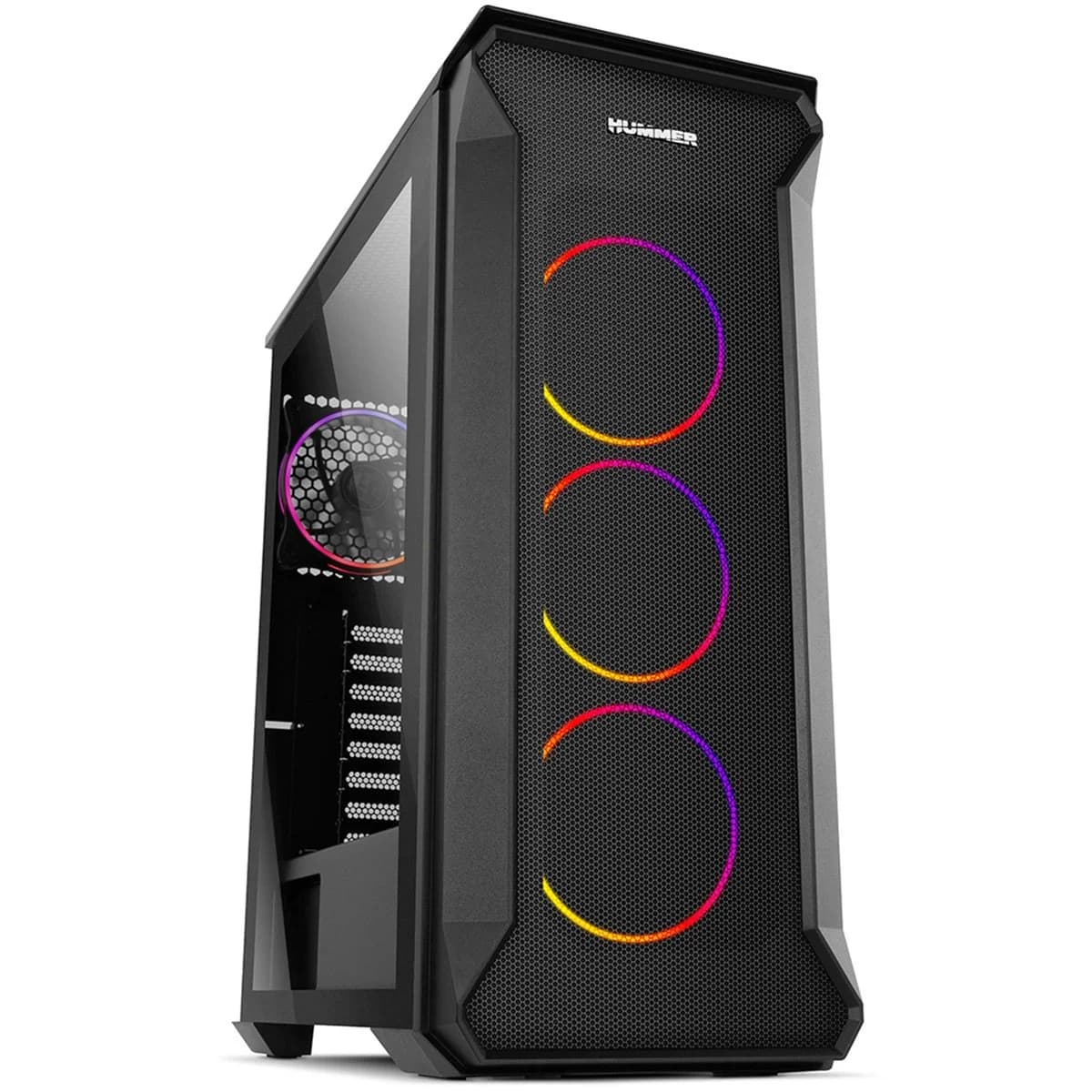NOX Hummer Quantum Vidro Temperado USB 3.0 ARGB Black