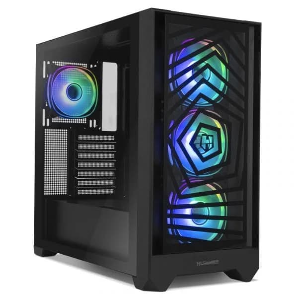 Nox Hummer PLASMA ARGB Vidro Temperado USB-C Preto