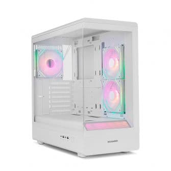 Nox Hummer Signal - ARGB Frameless Mid Tower - White