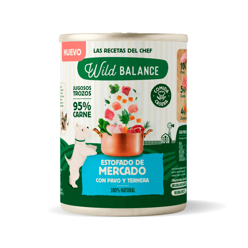 Wild Balance Recetas del Chef Lata Completa Estofado de Mercado con Pavo y Ternera