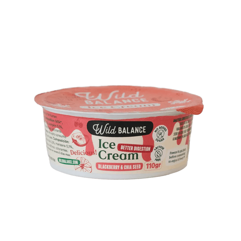 Wild Balance Yogur Helado con Probióticos Naturales Mora y Semillas de Chía