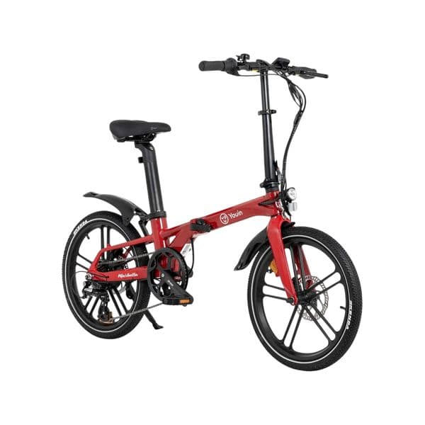 Youin Bicicleta Elétrica Marbella Dobrável 20" 250W Bordô - BK1350R